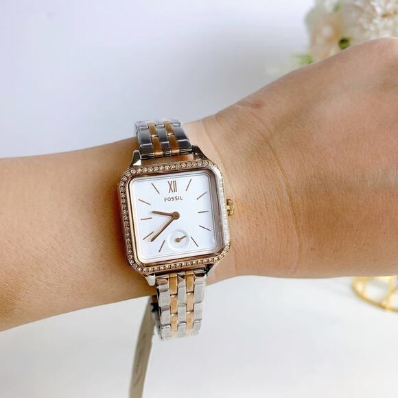 NWT Fossil BQ3907 Colleen Three-Hand Two-Tone Stainless Steel Watch - Picture 2 of 9